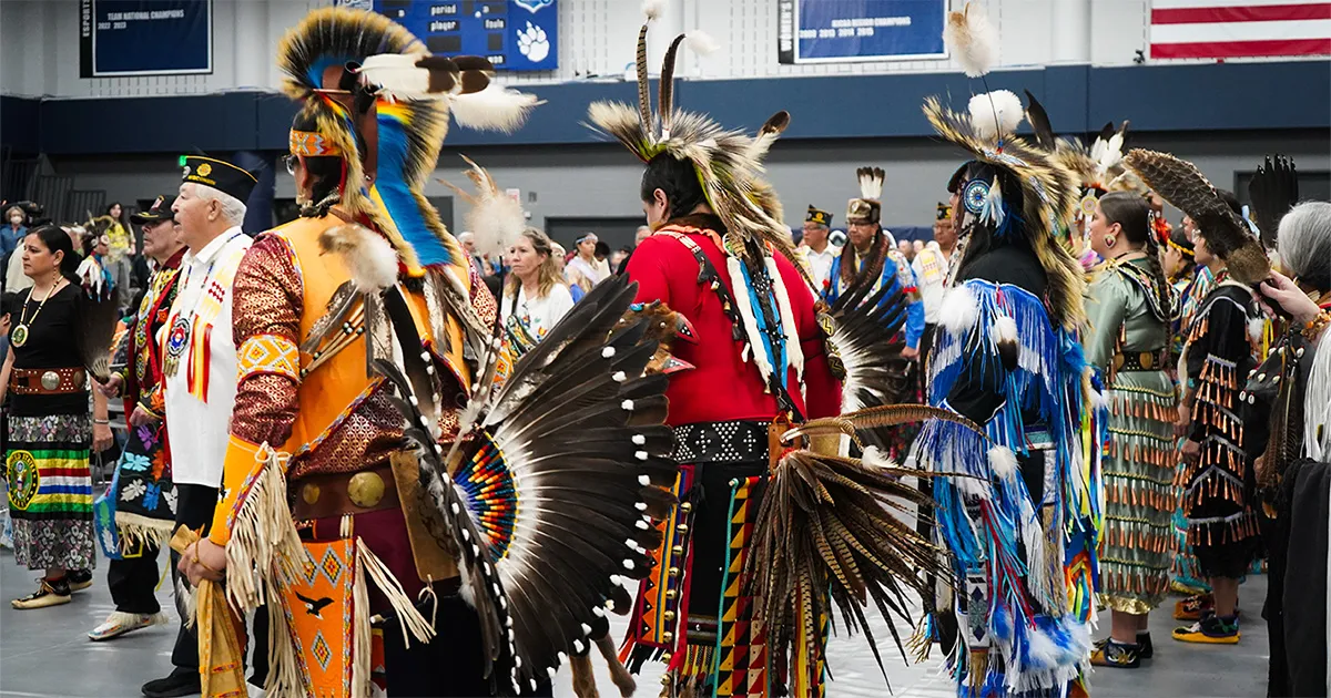 Native American powwow dancers