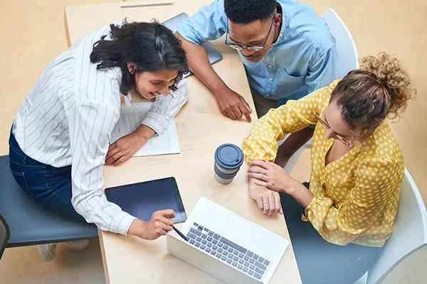 colleagues collaborating on a project