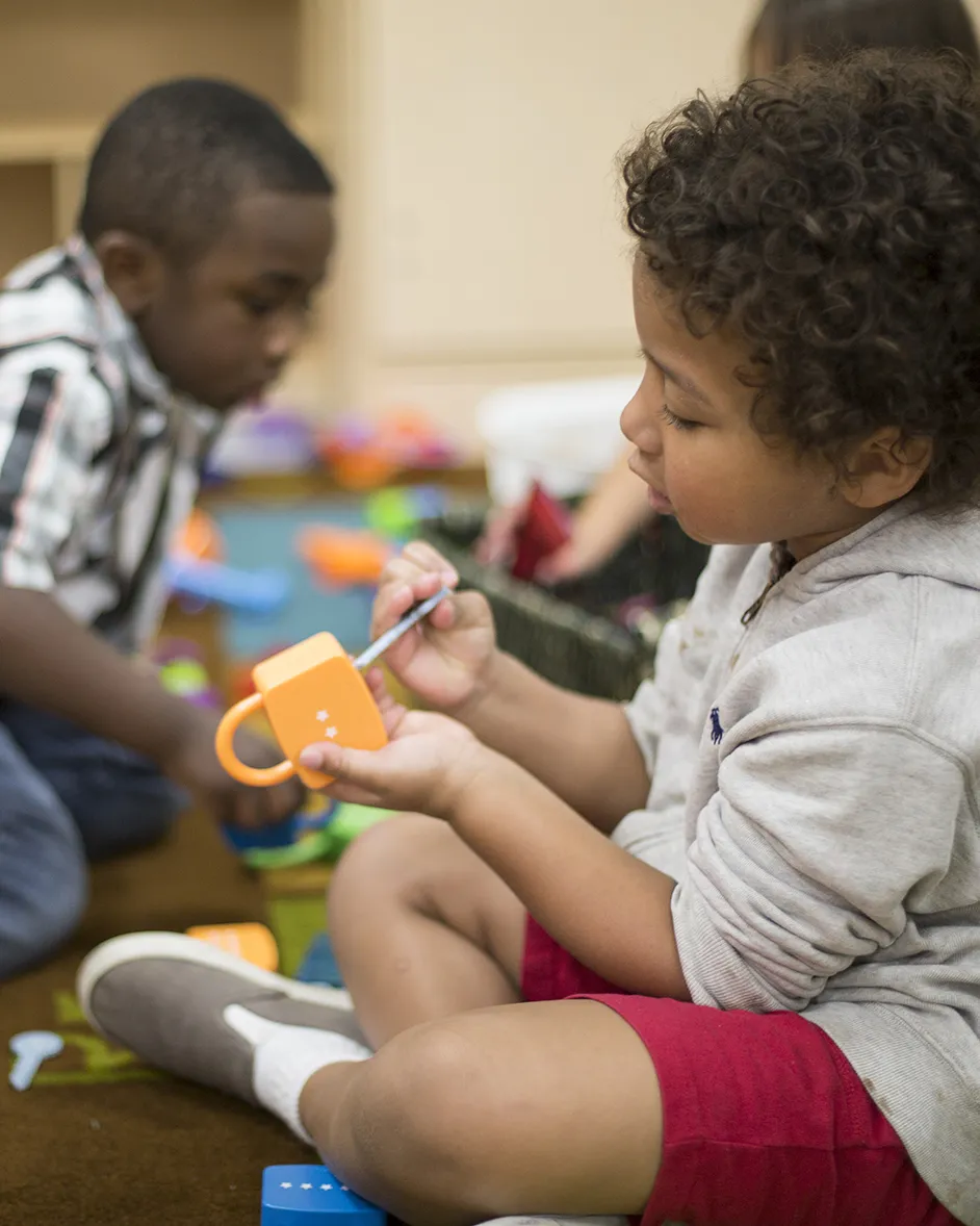 Children playing with toys in the Early Learning Campus