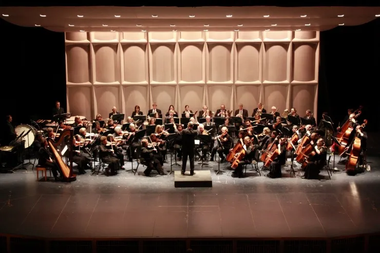 Madison College Community Orchestra performing at the Mitby Theater