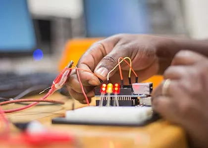 Electronics student