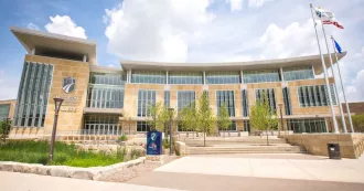 Outside view of Madison College from Wright Street.