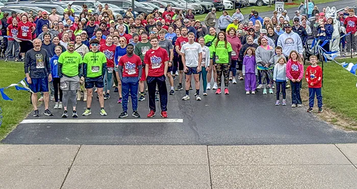 Reedsburg 5K participants at the starting line in 2025
